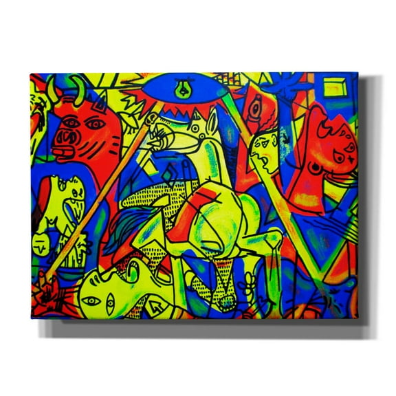 Epic Graffiti 'Guernica' by Abstract Graffiti Canvas Wall Art, 16" x 12"