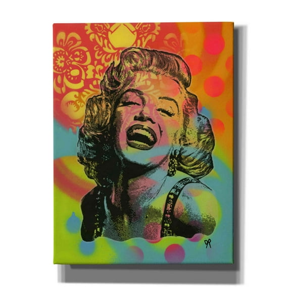Epic Graffiti 'Guffaw Marilyn' by Dean Russo, Canvas Wall Art, 12"x16"