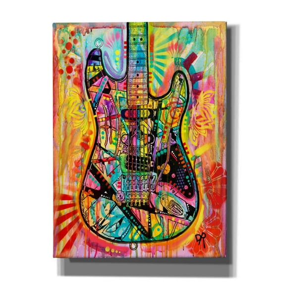 Epic Graffiti 'Guitar' by Dean Russo, Canvas Wall Art, 40"x54"
