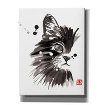 Epic Graffiti 'Half Cat' by Pechane, Canvas Wall Art, 26"x34"