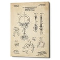thumbnail image 1 of Epic Graffiti  "Handcuffs Blueprint Patent Parchment" Giclee Canvas Wall Art, 12" x 18" 26" x 40", 1 of 3