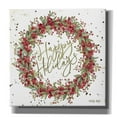 thumbnail image 1 of Epic Graffiti 'Happy Holidays Berry Wreath' by Cindy Jacobs, Canvas Wall Art, 18"x18", 1 of 2