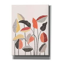 Epic Graffiti 'Happy Leaves A' by Ioana Horvat, Giclee Canvas Wall Art, 40"x54"