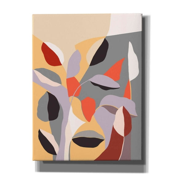 Epic Graffiti 'Happy Leaves B' by Ioana Horvat, Giclee Canvas Wall Art, 12"x16"