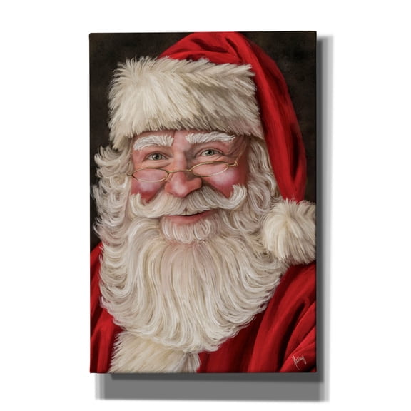 Epic Graffiti 'Happy Santa'  by Ashley Bradley Canvas Wall Art, 12" x 18"