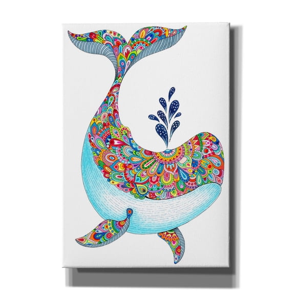 Epic Graffiti 'Happy Whale' by Hello Angel Canvas Wall Art, 18" x 26"