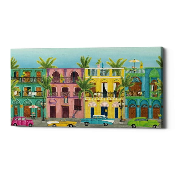 Epic Graffiti 'Havana I' by Elyse DeNeige, Canvas Wall Art, 60"x30"