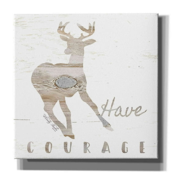 Epic Graffiti 'Have Courage Deer' by Cindy Jacobs, Canvas Wall Art, 37"x37"