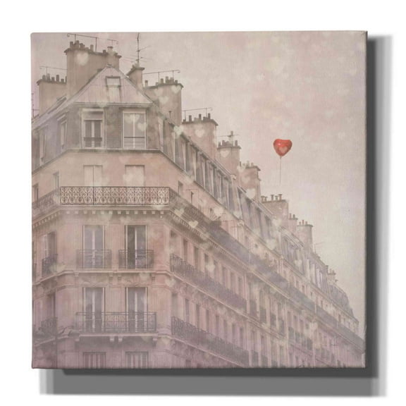 Epic Graffiti 'Heart Paris' by Keri Bevan, Giclee Canvas Wall Art, 26"x26"