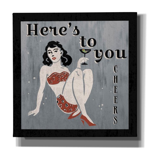 Epic Graffiti 'Heres To You' by Erin Clark Canvas Wall Art, 12" x 12"
