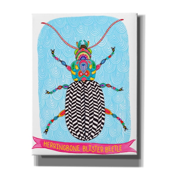 Epic Graffiti 'Herringbone Blister Beetle Mounted' by Hello Angel Canvas Wall Art, 12" x 16"