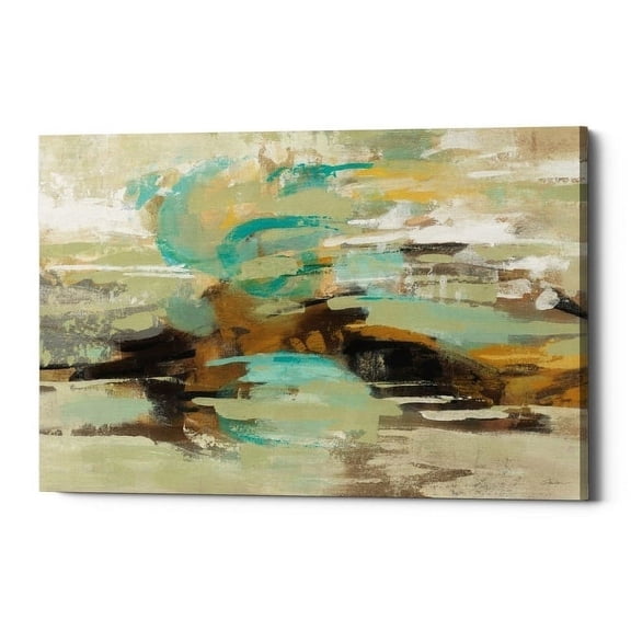 Epic Graffiti "Hidden Lagoon" by Silvia Vassileva, Giclee Canvas Wall Art, 12"x18" 26" x 40"