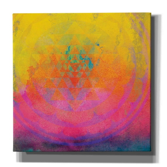 Epic Graffiti 'High Frequency Mandala Fragment' by Elena Ray, Canvas Wall Art, 26"x26"