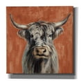 thumbnail image 1 of Epic Graffiti 'Highland Cow on Terracotta' by Silvia Vassileva, Canvas Wall Art, 18"x18", 1 of 2