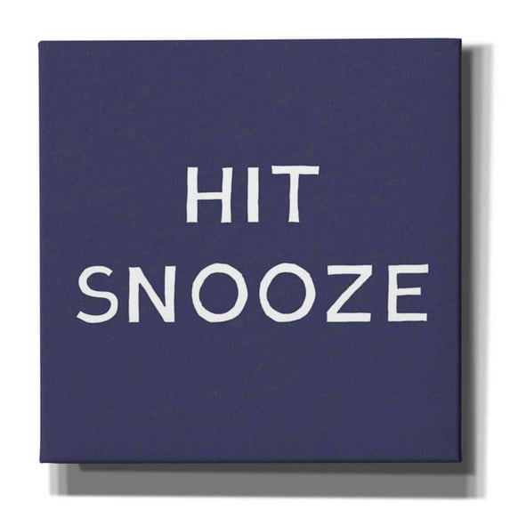 Epic Graffiti 'Hit Snooze' by Linda Woods, Canvas Wall Art, 26"x26"
