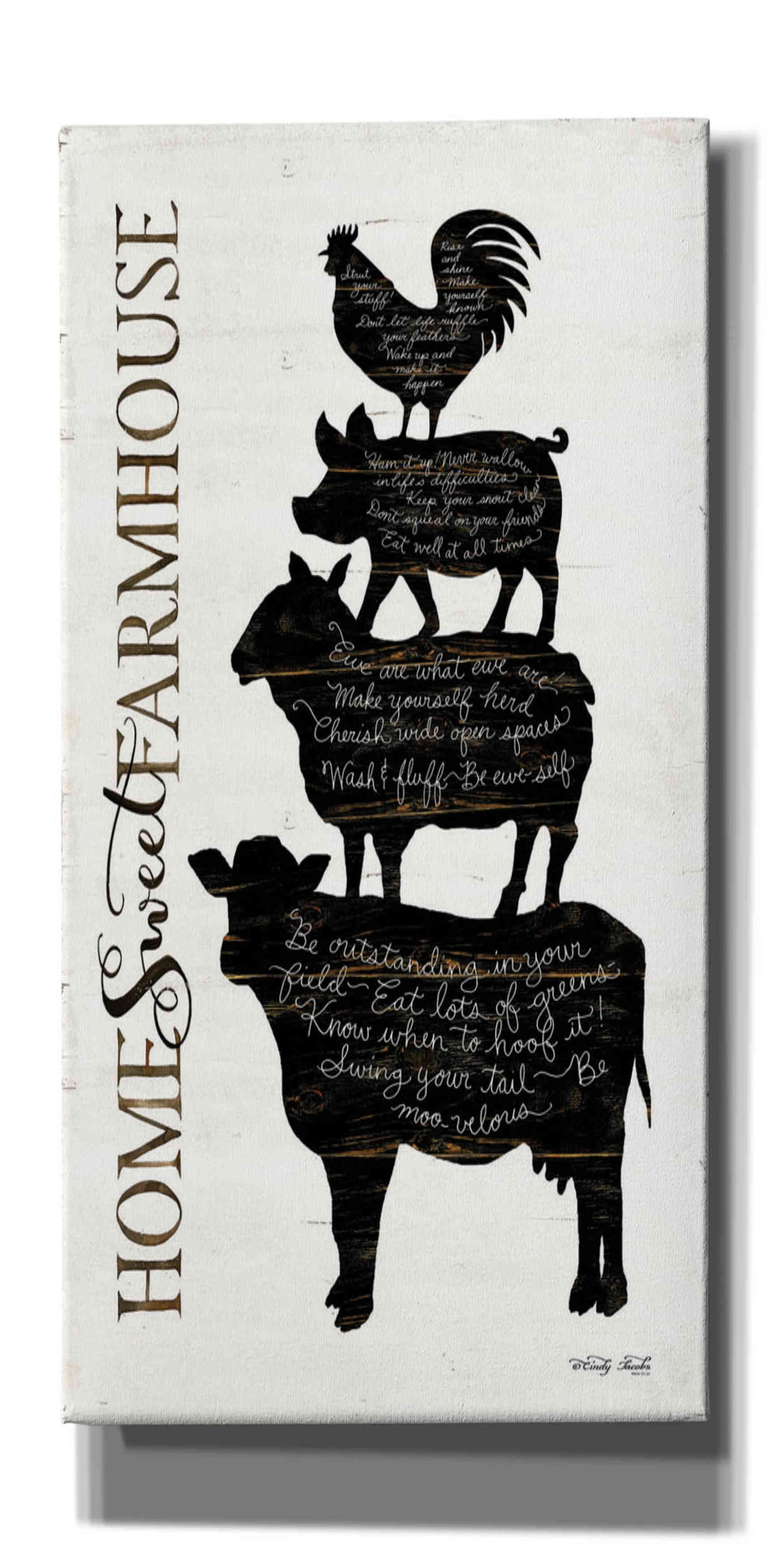 Epic Graffiti 'Home Sweet Farmhouse' by Cindy Jacobs, Canvas Wall Art ...
