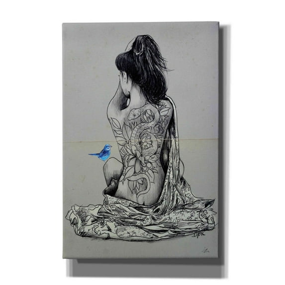Epic Graffiti 'Hope And The Serpent' by Loui Jover, Canvas, Wall Art, 40"x60"