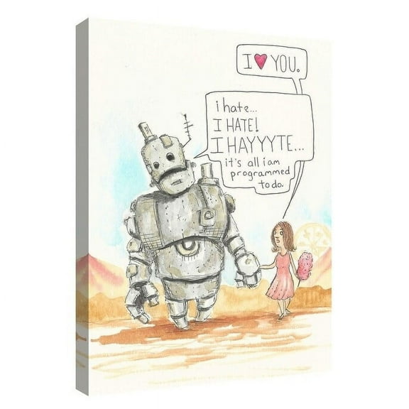 Epic Graffiti "I Hate" by Craig Snodgrass, Giclee Canvas Wall 12"x18"