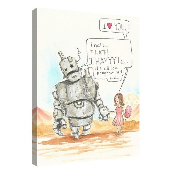 Epic Graffiti "I Hate" by Craig Snodgrass, Giclee Canvas Wall 26"x40"