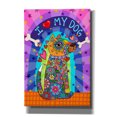 thumbnail image 1 of Epic Graffiti 'I Love my Dog' by Hello Angel, Giclee Canvas Wall Art, 18"x26", 1 of 8