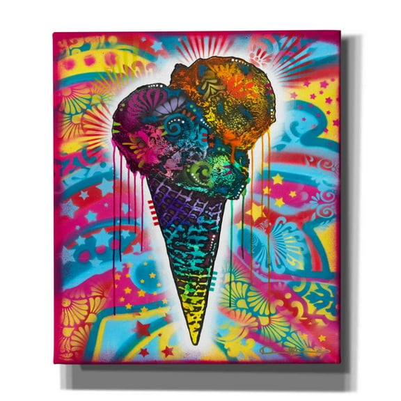 Epic Graffiti 'Ice Cream Cone' by Dean Russo, Canvas Wall Art, 26"x30"