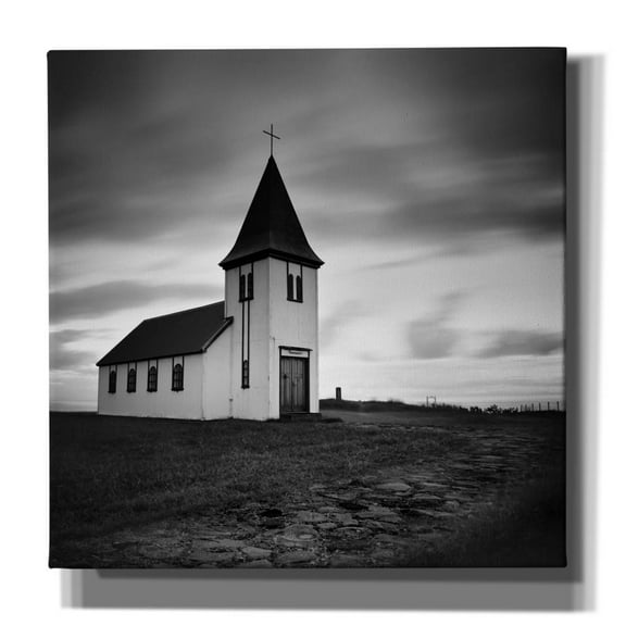 Epic Graffiti 'Iceland Hellnar Church' by Nina Papiorek, Canvas Wall Art, 12"x12"