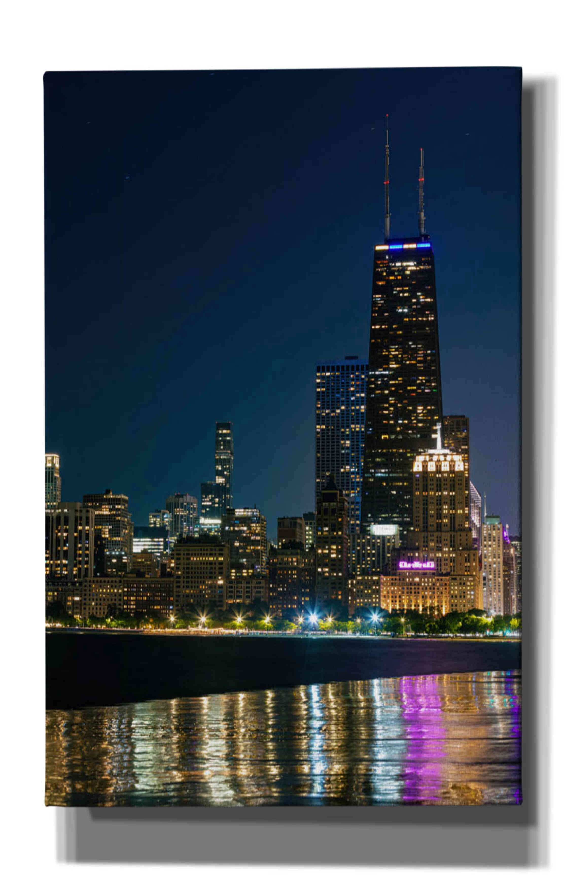 Epic Graffiti 'Iconic Chicago Night' by Epic Portfolio, Canvas Wall Art ...