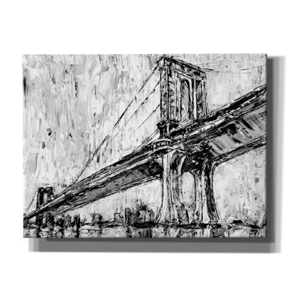 Epic Graffiti 'Iconic Suspension Bridge I' by Ethan Harper, Canvas Wall Art, 16"x12"