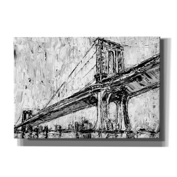 Epic Graffiti 'Iconic Suspension Bridge I' by Ethan Harper, Canvas Wall Art, 26"x18"