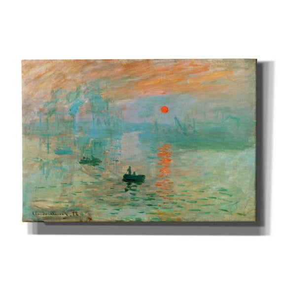 Epic Graffiti 'Impression, Sunrise' by Claude Monet, Canvas Wall Art, 26"x18"