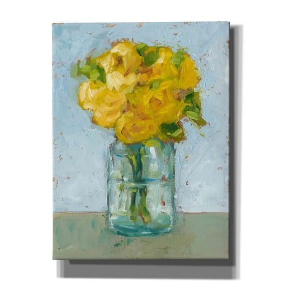 Epic Graffiti "Impressionist Floral Study III" by Ethan Harper, Canvas Wall Art, 12"x16"