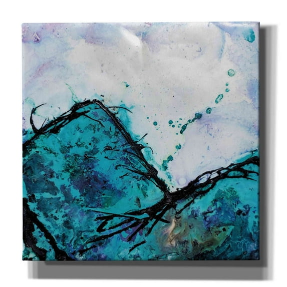 Epic Graffiti 'In Mountains or Valleys 2' by Britt Hallowell, Canvas Wall Art, 26"x26"