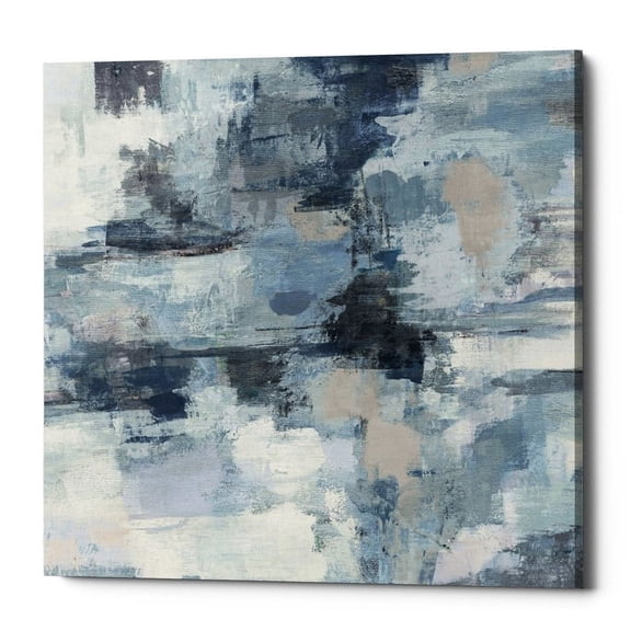 Epic Graffiti 'In The Clouds Indigo and Gray Crop' by Silvia Vassileva, Canvas Wall Art, 26"x26"