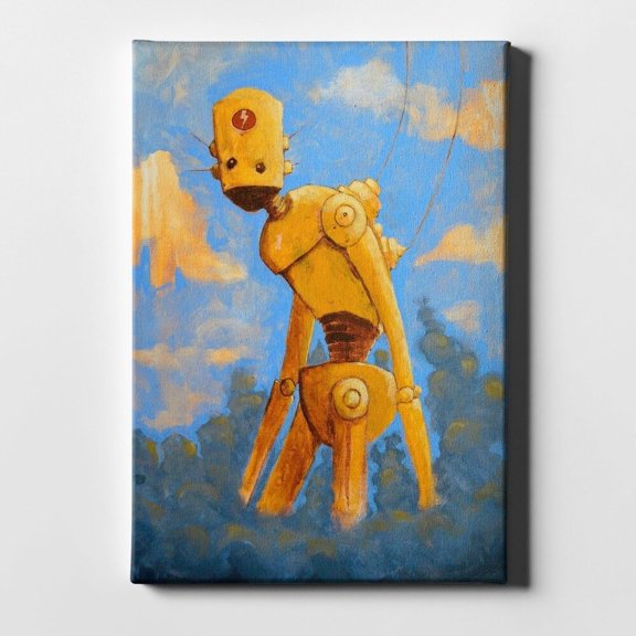 Epic Graffiti "In The Clouds" by Craig Snodgrass, Giclee Canvas Wall 12"x18"
