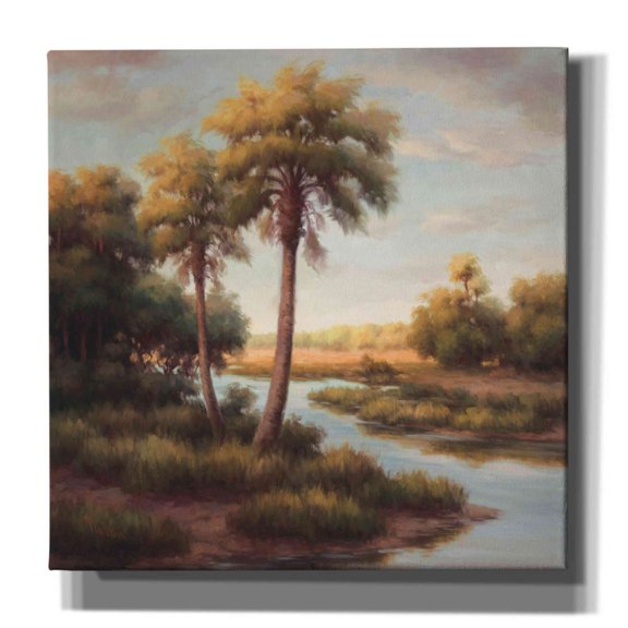 Epic Graffiti 'In the Tropics II' by Haibin, Giclee Canvas Wall Art, 12"x12"