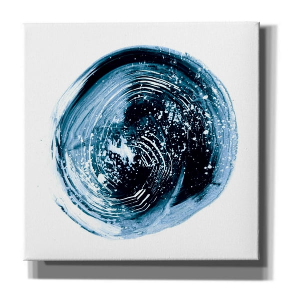 Epic Graffiti "Indigo Nebula III" by Ethan Harper, Canvas Wall Art, 26"x26"