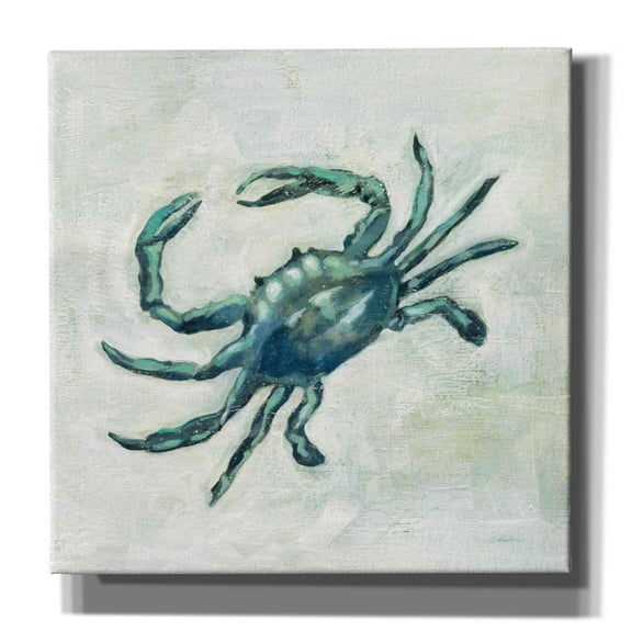 Epic Graffiti 'Indigo Sea Life II' by Silvia Vassileva, Canvas Wall Art, 12"x12"