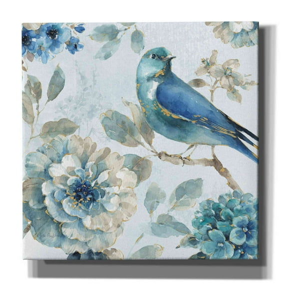 Epic Graffiti 'Indigold III' by Lisa Audit, Canvas Wall Art, 18"x18"