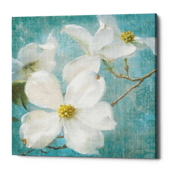 Epic Graffiti  "Indiness Blossom Square Vintage I" by Danhui Nai, Giclee Canvas Wall Art - 37" x 37"