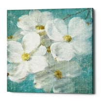 Epic Graffiti  "Indiness Blossom Square Vintage II" by Danhui Nai, Giclee Canvas Wall Art 18" x 18"