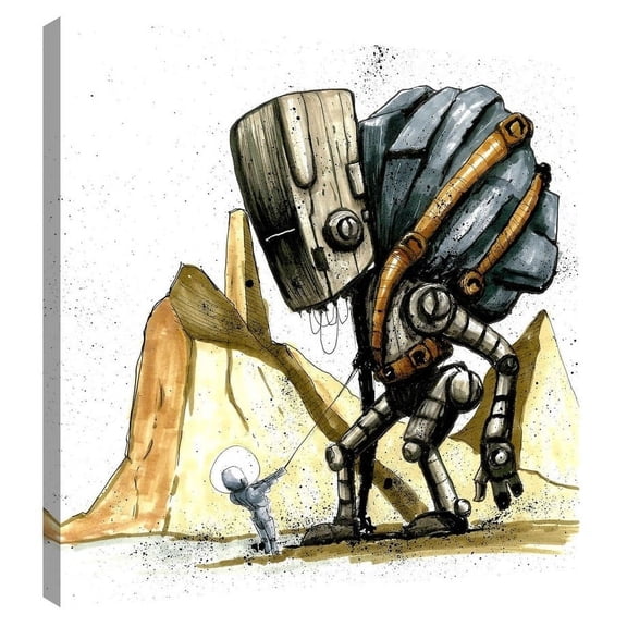 Epic Graffiti "Ink Bot 2.0" by Craig Snodgrass, Giclee Canvas Wall 26"x26"