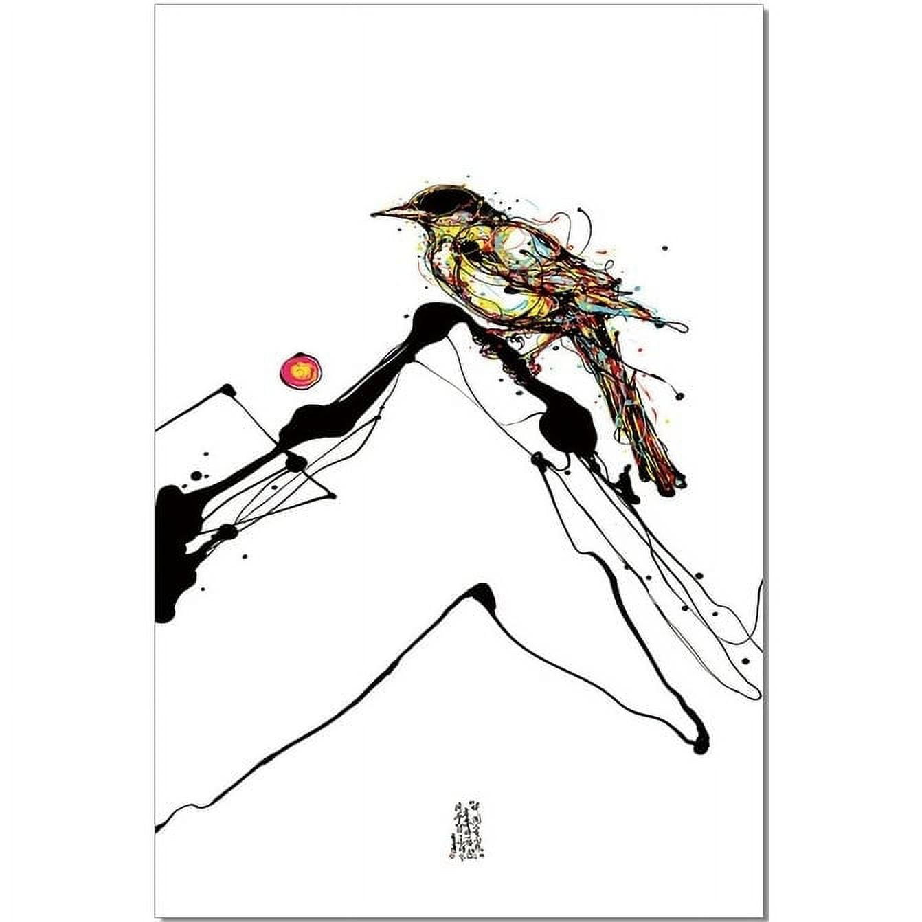 Small Colorful Abstract Bird Acrylic Wall Art, 14" x 20"