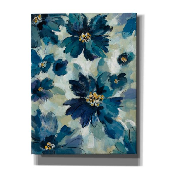 Epic Graffiti 'Inky Floral I' by Silvia Vassileva, Canvas Wall Art, 12"x16"