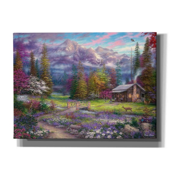 Epic Graffiti 'Inspiration of Spring Meadows' by Chuck Pinson, Canvas Wall Art, 54"x40"