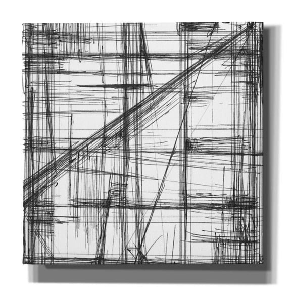 Epic Graffiti 'Intersect I' by Ethan Harper, Canvas Wall Art, 37"x37"