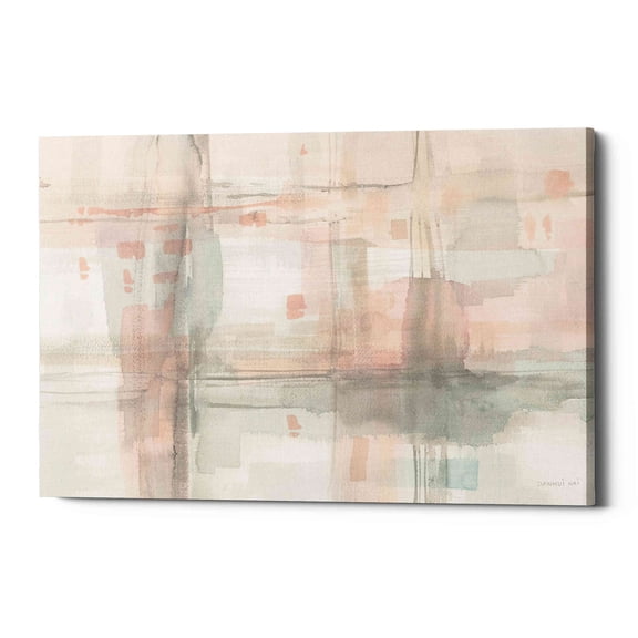 Epic Graffiti 'Intersect II' by Danhui Nai, Giclee Canvas Wall Art - Pink 34" x 26"