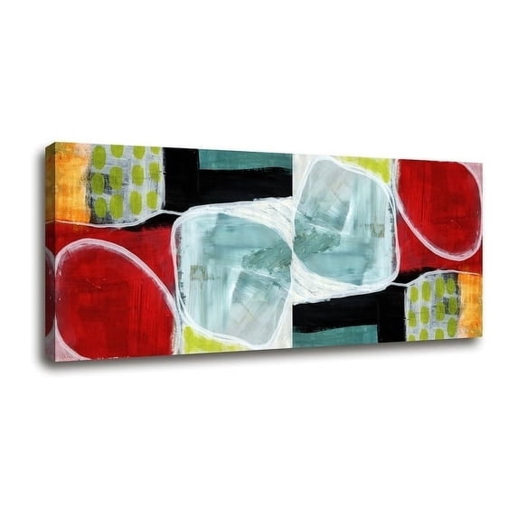 Epic Graffiti "Intersection 372" by Linda Woods, Giclee Canvas Wall Art 12"x36"