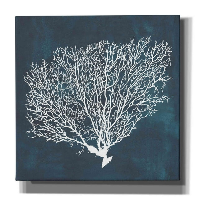 Epic Graffiti 'Inverse Sea Fan II' by Grace Popp, Canvas Wall Glass, 12"x12"