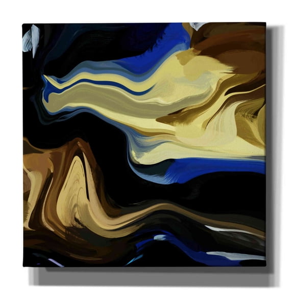 Epic Graffiti 'Inverted Abstract Colorful Flows 16' by Irena Orlov Giclee Canvas Wall Art, 18"x18"