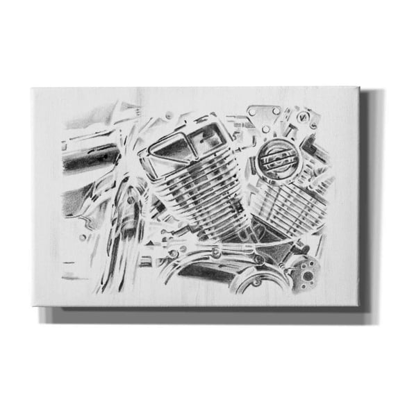 Epic Graffiti 'Inverted Polished Chrome I' by Ethan Harper, Giclee Canvas Wall Art, 18"x12"